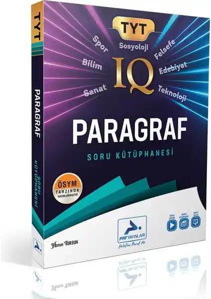 PRF Yayınları TYT Iq Paragraf Soru Kütüphanesi Sınava Hazırlık İçin Güncel ve Kapsamlı Bir Kaynak