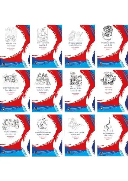 Rusça Hikayeler 12 Kitap Seti Üniversite Hazırlık Seviyesine Uygun Dil Öğrenme Kaynağı