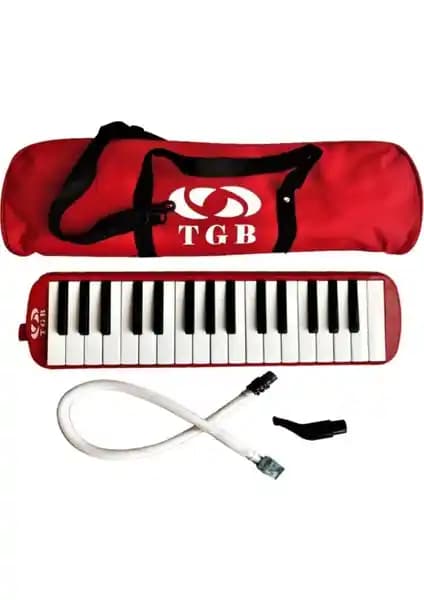 Tgb Çantalı 32 Tuşlu Melodika TGB-002 Kırmızı – Müzik Eğitimine Başlangıç İçin Uygun Enstrüman