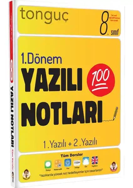 Tonguç Akademi 8. Sınıf Yazılı Notları 1. ve 2. Dönem Sınavlarına Hazırlık İçin Güncel Kaynak