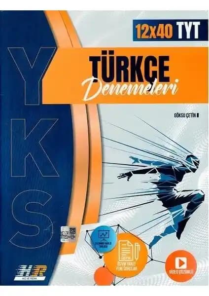 TYT Türkçe 12 x 40 Denemeleri Hız ve Renk Yayınları Güncel ve Kullanışlı