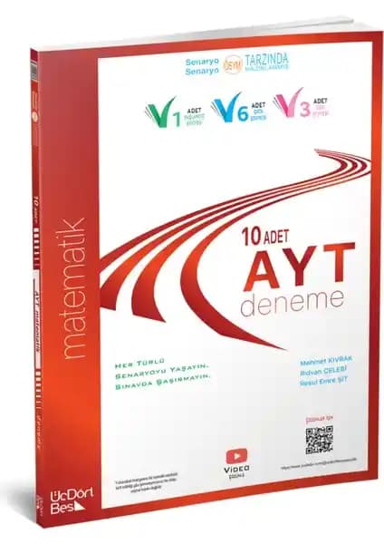 ÜçDörtBeş Yayınları AYT 10’lu Matematik Deneme Seti Sınava Hazırlıkta Etkili Bir Kaynak