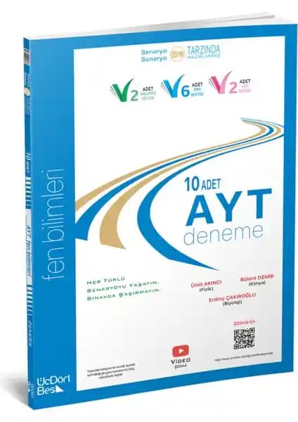 ÜçDörtBeş Yayınları AYT Fen Bilimleri Deneme Seti Sınava Hazırlık İçin Güçlü Bir Kaynak