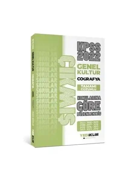 Yediiklim Yayınları KPSS 2022 Genel Kültür Coğrafya Tamamı Çözüm ve Çıkmış Sorular Kitabı
