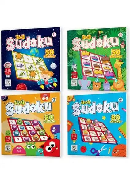 Yükselen Zeka Yayınları 3-6 Yaş Çocuklar İçin Stickerlı Sudoku Seti