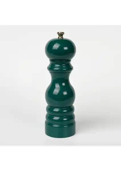 Gilos Koyu Yeşil Ahşap Tuz ve Karabiber Öğütücü 18 cm doğal ve dayanıklı tasarım