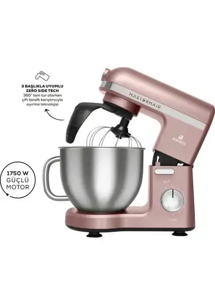 Karaca Mastermaid Chef Pro Çift Kollu Stand Mikser Rosegold 1750 W ile Profesyonel Mutfak Deneyimi