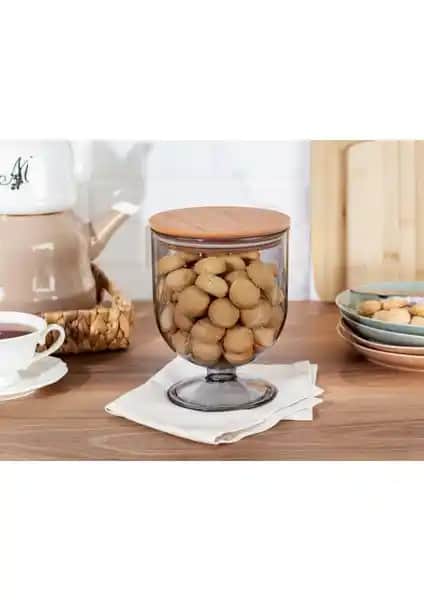 Madame Coco Marion Ahşap Kapaklı Saklama Kabı: Şık ve Dayanıklı Mutfak Saklama Çözümü