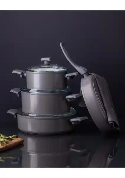 Madame Coco Nano Seramik 7 Parça Tencere Seti: Sağlıklı, Dayanıklı ve Şık Mutfak Gereçleri