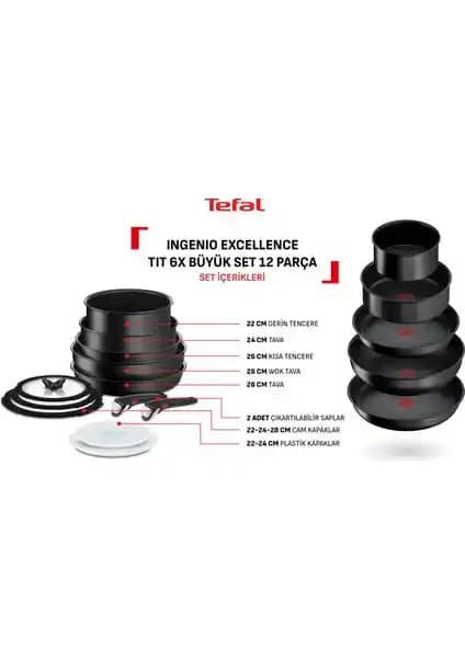 Tefal Titanyum 6X Ingenio Excellence 12 Parça Tava ve Tencere Seti Güncel Özellikler