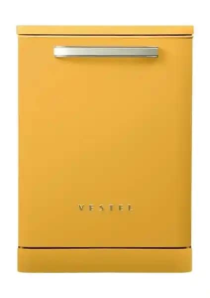 Vestel BM 5001 5 Programlı Retro Sarı Bulaşık Makinesi Yüksek Performans ve Estetik