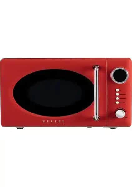 Vestel MD 20 YD Retro Kırmızı Mikrodalga Fırın: Şık Tasarım ve Yüksek Performans Bir Arada
