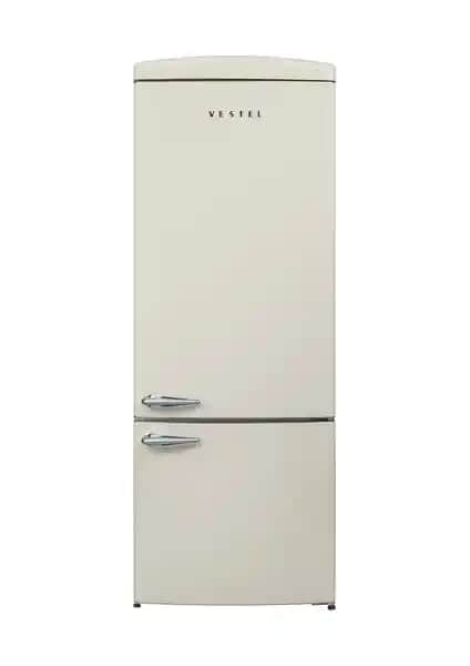 Vestel Retro NFK52211 Bej 471 Lt No-Frost Buzdolabı Modern ve Geniş Saklama Çözümü