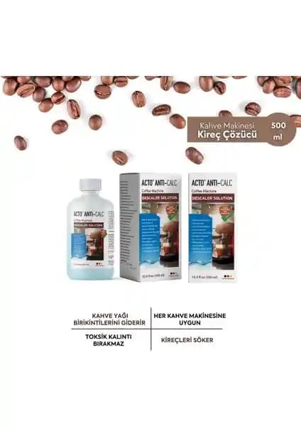 Acto Acto Anti-Kireç 500 ml Kahve Makinesi Temizliği ve Bakımı İçin Güvenilir Çözüm