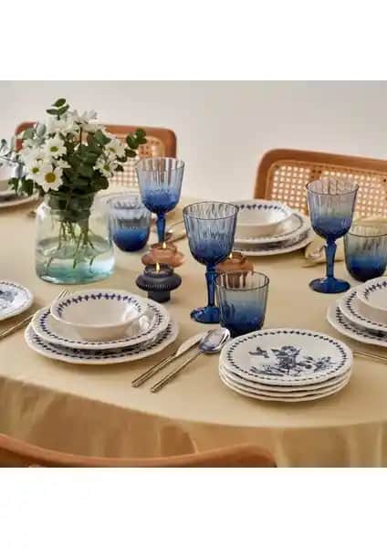 Bella Maison Vanessa Porselen 24 Parça Yemek Takımı Modern Tasarım ve Dayanıklılık