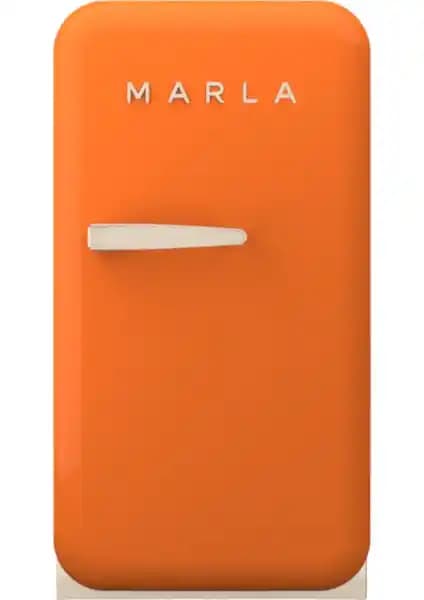 Elektromarla Retro Minibar Mini Buzdolabı Turuncu Modern Tasarım ve Yüksek Performans