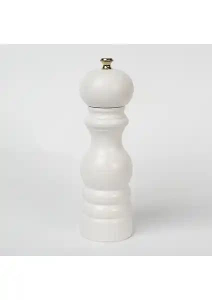 Glios Beyaz Ahşap Tuz ve Karabiber El Değirmeni Modern Tasarım ve Dayanıklılık Sunar