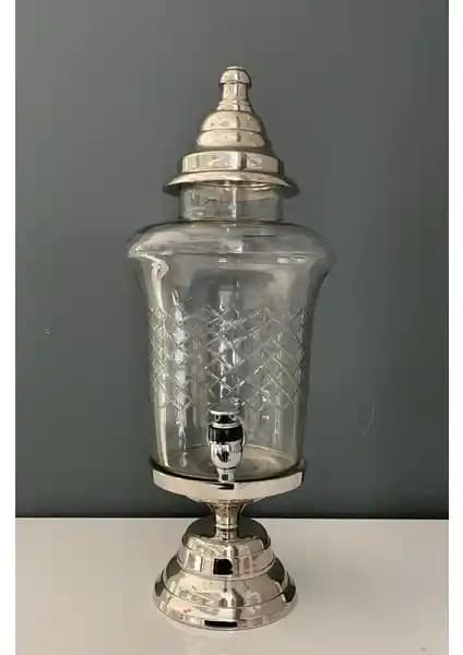 Lamedore Nikel Kaplama Samovar Musluklu Şerbetlik Modern ve Geleneksel Mutfaklar İçin