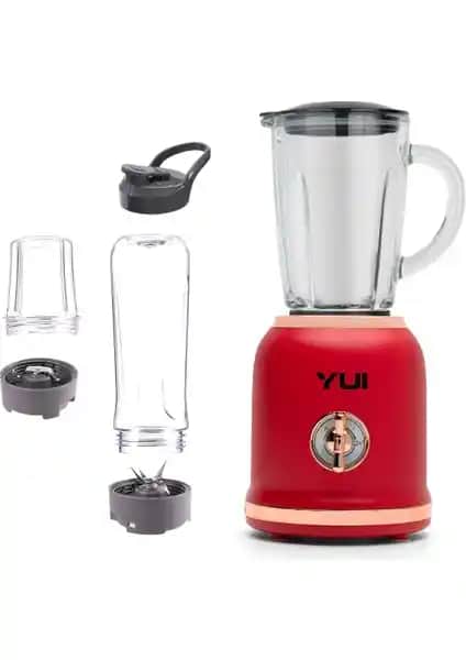 Yui M-18 3'ü 1 Arada Retro Smoothie Blender Seti: Çok Fonksiyonlu ve Şık Mutfak Aleti