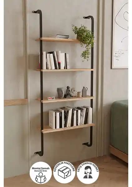 Bofigo 4 Raflı Duvara Monte ile Peka 5 Raflı Modern Dekoratif Kitaplık Karşılaştırması