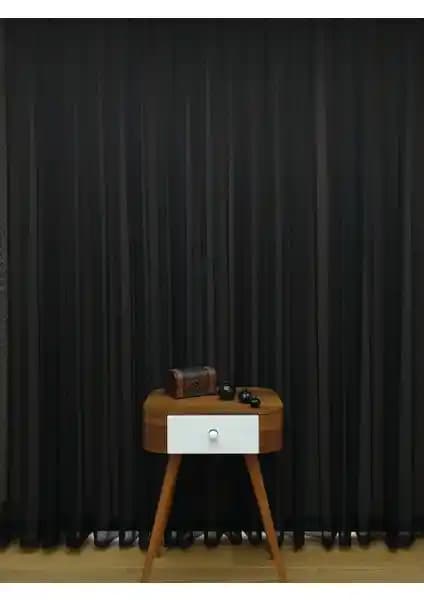 Esse Home Siyah Düz Tül Perde ile Perhal Beyaz Örme Desenli Tül Perde Karşılaştırması