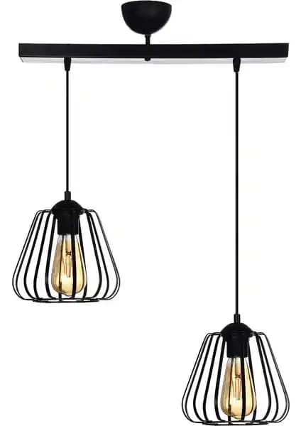 Polat Açelya 2'li Sıralı Avize Siyah ile Prizma 3'lü Sarkıt Avize Siyah Karşılaştırması