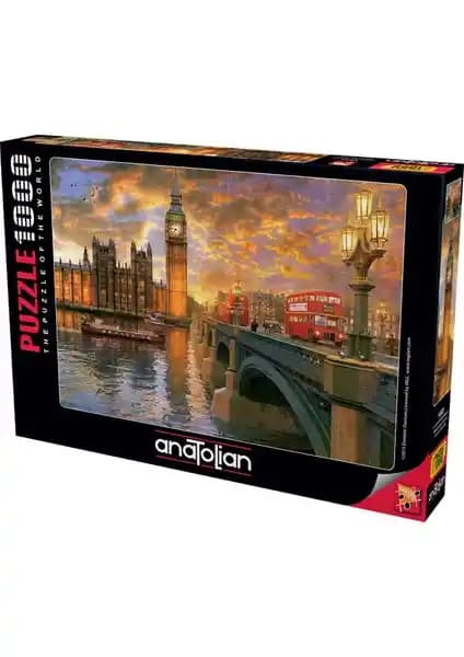 Anatolian 1000 Parçalık Puzzle Londra Günbatımı Teması Yüksek Kalite Tasarım