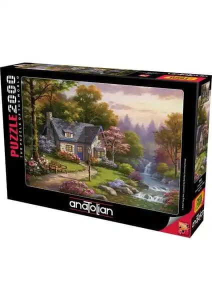 Anatolian 2000 Parçalık Puzzle Şelaleli Konak Temasıyla Yüksek Kalite ve Eğlence