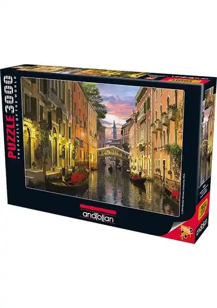 Anatolian 3000 Parçalık Puzzle Venedik'te Alacakaranlık Detaylı ve Yüksek Kaliteli Tasarım