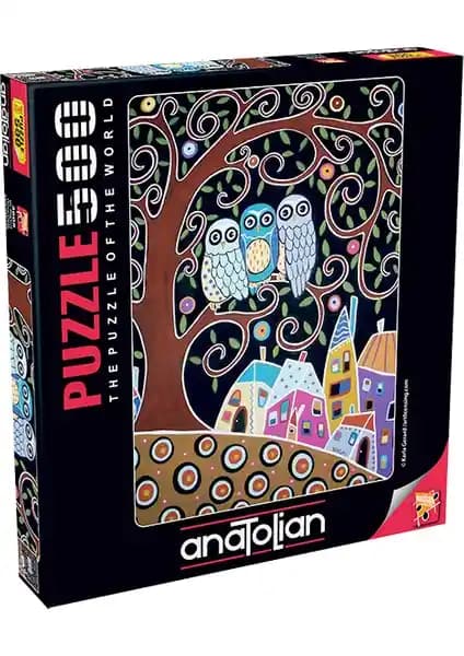 Anatolian 500 Parçalık Puzzle Üç Baykuş Doğa ve Sanat Temalı Yüksek Kalite Ürün
