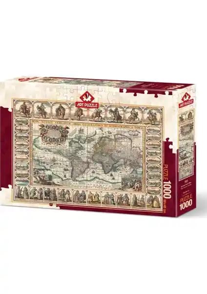 Art Puzzle Eski Dünya Haritası 1000 Parça Puzzle Yüksek Kalite ve Detaylı Tasarım