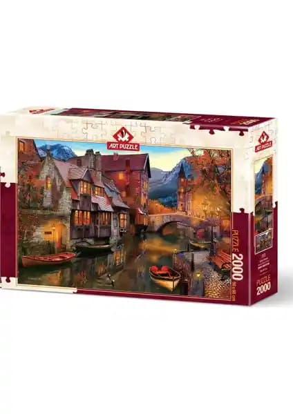 Art Puzzle Kanal Boyu Evleri 2000 Parça Detaylı Puzzle - Yüksek Kalite ve Büyük Boyutlu Ürün