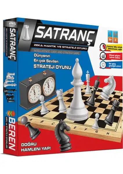 Beren Kutulu Ahşap Satranç: Estetik ve Dayanıklı Geleneksel Satranç Takımı