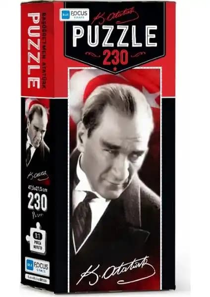 Blue Focus Başöğretmen Atatürk 230 Parça Puzzle: Eğlenceli ve Eğitici Bir Öğrenme Deneyimi