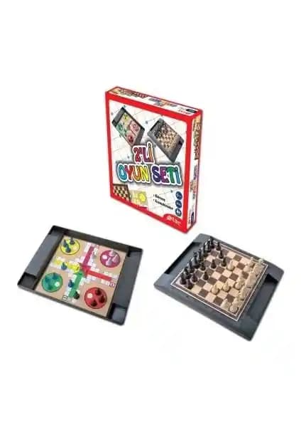 Çocuklar İçin Eğitici ve Eğlenceli Star 2'li Oyun Seti Kızma Birader ve Satranç