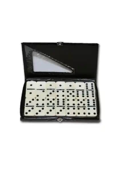 Dahice Çantalı Domino Oyunu Büyük Boy Taşlar ve Taşıma Çantasıyla Modern Masa Oyunu