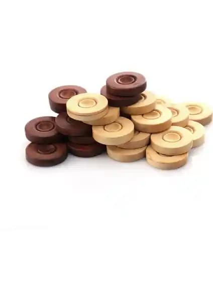 El İşçiliği Şimşir Ağacından Üretilmiş Tavla Pulu - Kaliteli ve Estetik Oyun Aksesuarı