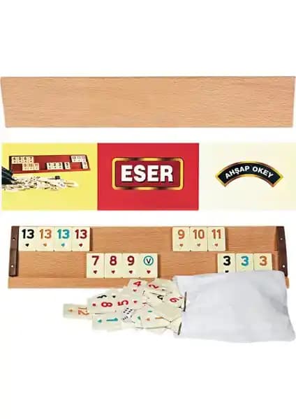 Eser Ağaç Okey Takımı Büyük Boy: Dayanıklı ve Estetik Oyun Seti Türkiye Üretimi