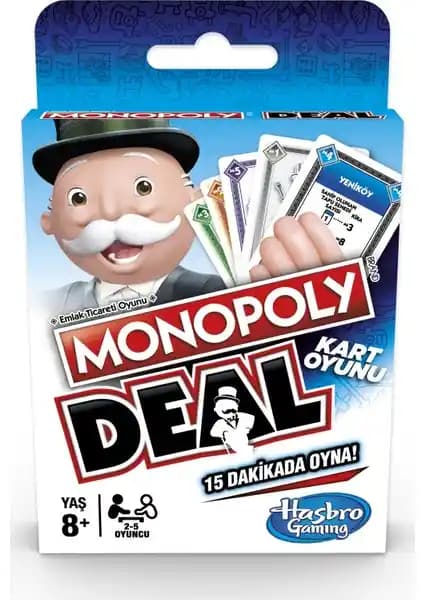 Hasbro Gaming Monopoly Deal Kart Oyunu: Hızlı ve Eğlenceli Aile ve Arkadaşlar İçin Oyun