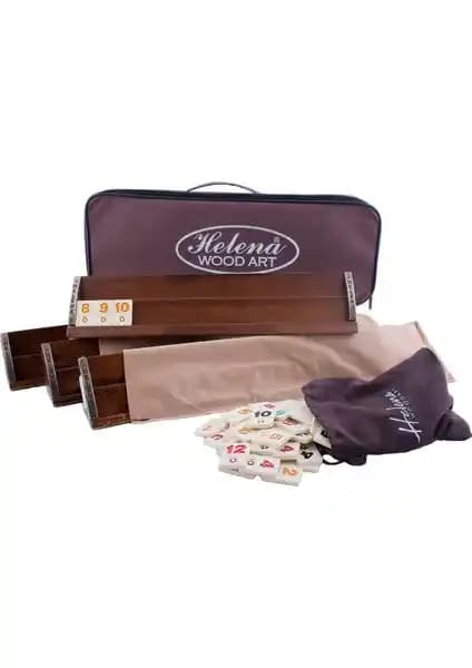 Helena Wood Art Ahşap Vip Düz Okey Masa Seti Doğal Malzeme ve El İşçiliği ile Üstün Kalite