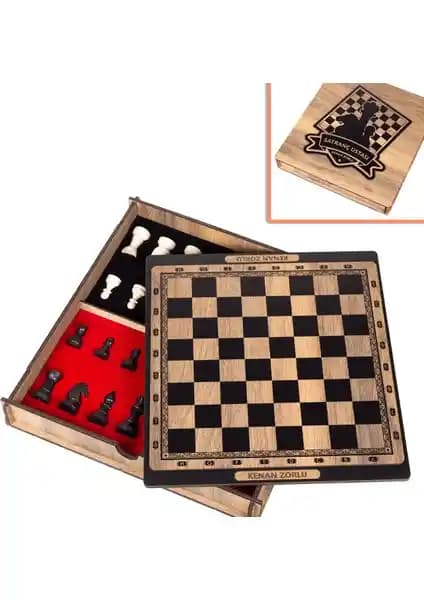 İsimlik Sepeti Isme Özel Kutulu Satranç Takımı Şık ve Dayanıklı Tasarımıyla Öne Çıkar