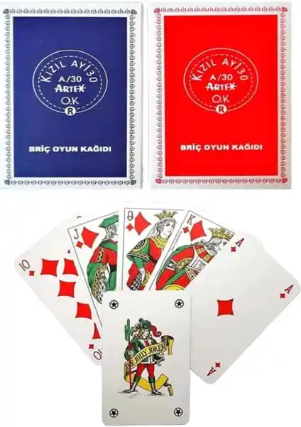 Kızıl Ayı30 Artex Oyun Kağıdı: Dayanıklı ve Çok Yönlü Masa Oyunu Kartları Türkiye