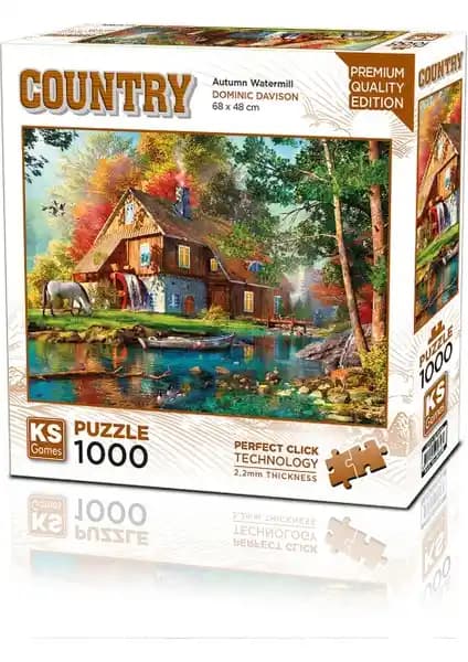 KS Games Autumn Watermill 1000 Parça Puzzle Doğal Manzara ve Yüksek Kaliteyle Zihinsel Gelişim