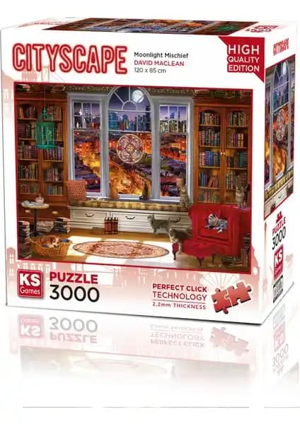 KS Games Moonlight Mischief 3000 Parça Puzzle Detaylı ve Sürdürülebilir Zeka Oyunu