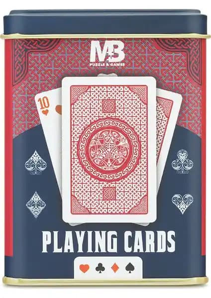 Mabbels Metal Kutu Kırmızı İskambil Kağıdı Seti Dayanıklı ve Şık Tasarım