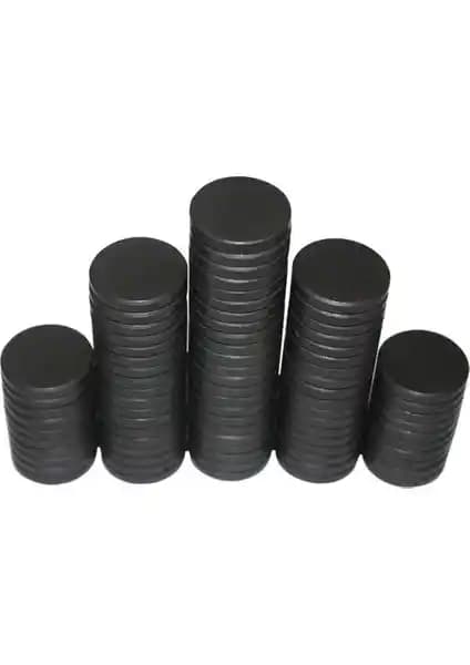 Modern Tasarımlı Siyah Yuvarlak Mıknatıs Dekoratif ve İşlevsel Kullanım İçin