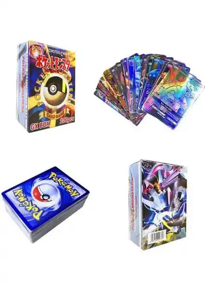 Pasifix 100 Adet GX ve Mega Pokémon Kartları Seti Koleksiyon ve Oyun İçin Uygun