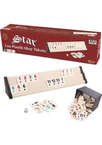 Star Lüks Plastik Okey Takımı Türkiye Üretimi Dayanıklı ve Hijyenik Masa Oyunu Seti