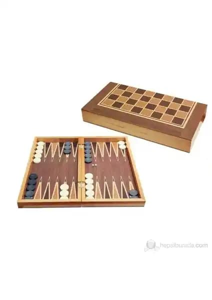 Star Masif Ceviz Kaplama Tavla Büyük Boy Şık ve Dayanıklı Masa Oyunu