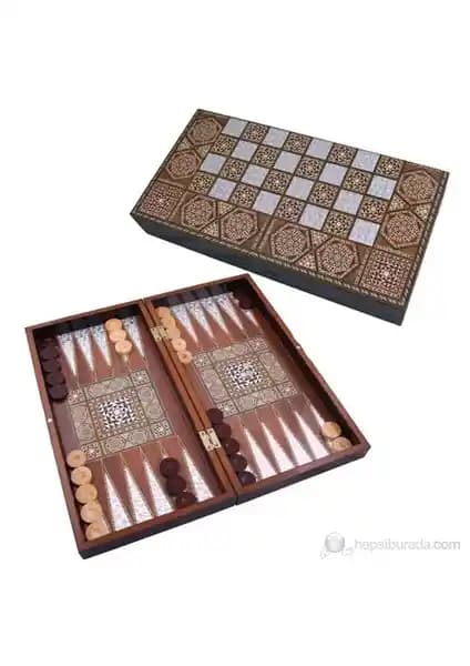 Star Masif Sedef Tavla Büyük Boy - Dayanıklı ve Estetik Masa Oyunu